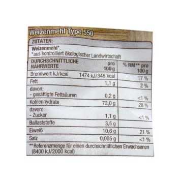Edeka Bio Weizenmehl Type 550 1Kg/ Wheat Flour