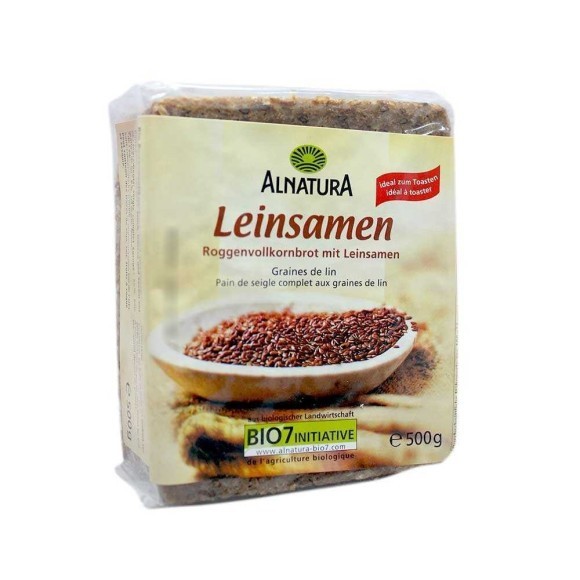 Alnatura Leinsamenbrot 500g/ Rye Bread with flax seeds Alnatura Leinsamenbrot 500g/ Rye Bread with flax seeds