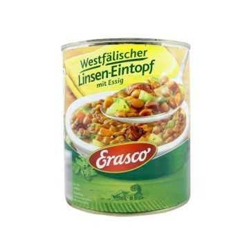 Erasco Westfälischer Linsen-Eintopf mit Essig 800g/ Lentil Stew with Vinegar