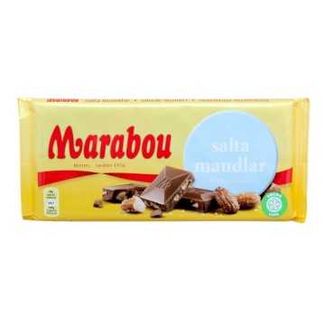 Marabou Salta Mandlar / Chocolate con Leche y Almendras Saladas 200g