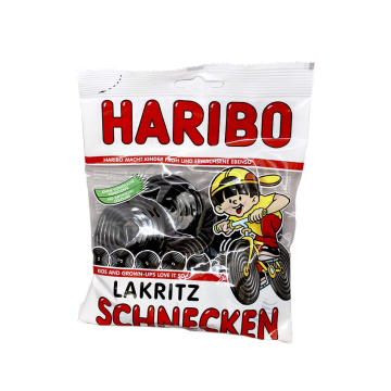 Haribo Lakritz Schnecken / Black Licorice Wheels 175g