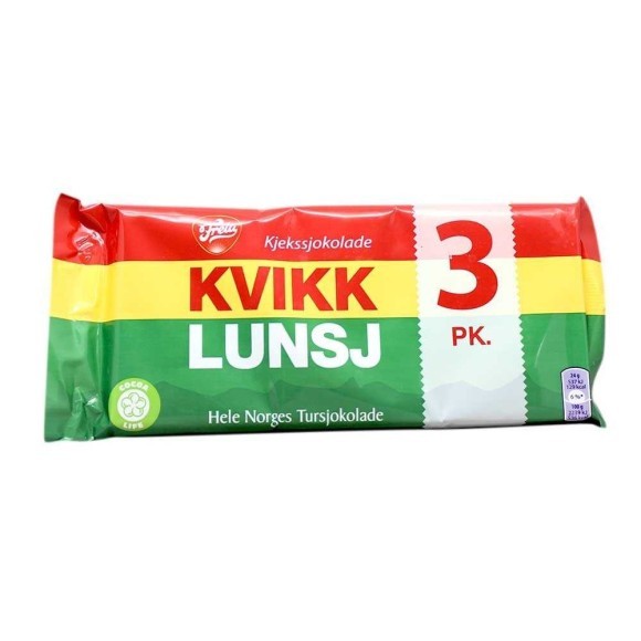 Freia Kvikk Lunsj x3 / Chocolatina Barquillo 141g Freia Kvikk Lunsj x3 / Chocolatina Barquillo 141g
