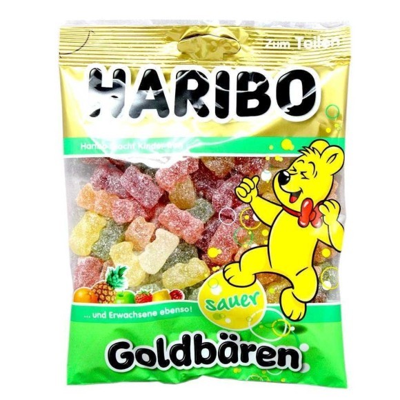 Haribo Goldbären Sauer / Ositos de Golosina Ácidos 175g Haribo Goldbären Sauer / Ositos de Golosina Ácidos 175g