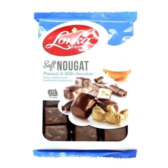 Lonka Soft Nougat Peanuts&Milk Chocolate / Dulce de Almendra y Chocolate con Leche 220g Lonka Soft Nougat Peanuts&Milk Chocolate / Dulce de Almendra y Chocolate con Leche 220g