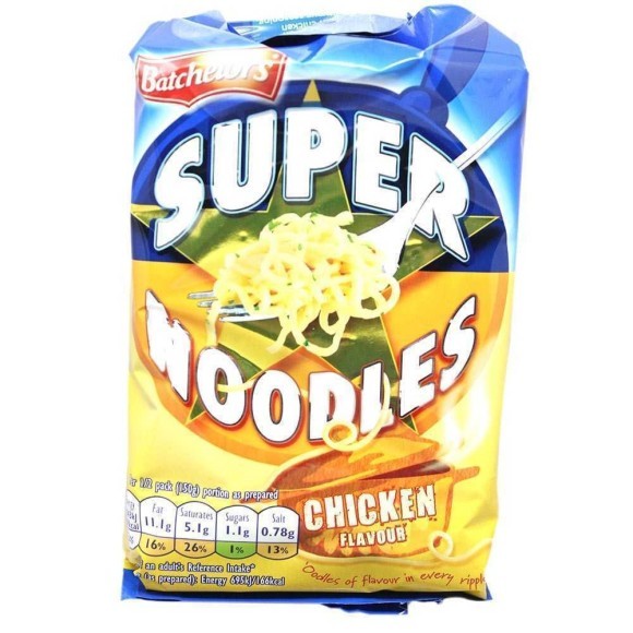 Batchelor’s Super Noodles Chicken / Fideos Instantáneos Sabor Pollo 100g Batchelor’s Super Noodles Chicken / Fideos Instantáneos Sabor Pollo 100g