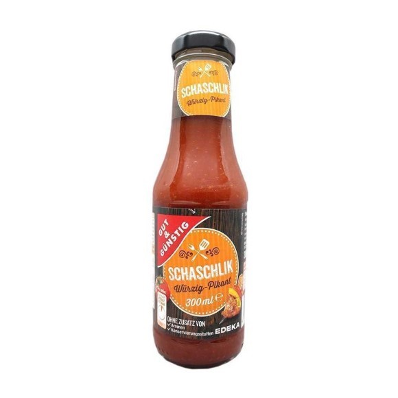 Gut&Günstig Schaschlik Würzig-Pikant 300ml/ Spiced and Hot Sauce Gut&Günstig Schaschlik Würzig-Pikant 300ml/ Spiced and Hot Sauce
