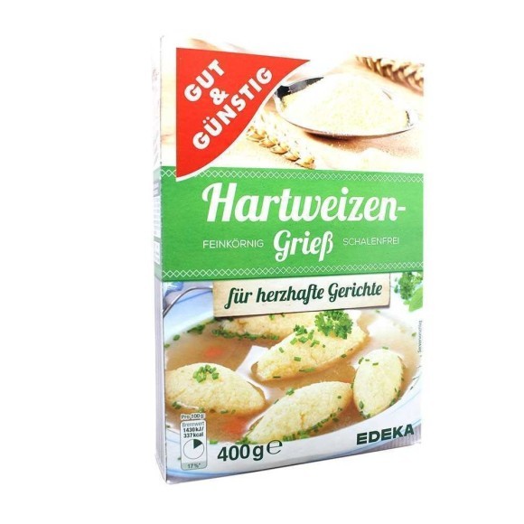 Gut&Günstig Hartweizengrieß 400g/ Durum Wheat Semolina Gut&Günstig Hartweizengrieß 400g/ Durum Wheat Semolina