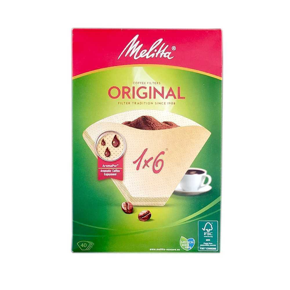Melitta Coffee Filters 1x6 40Un/ Filtros Café