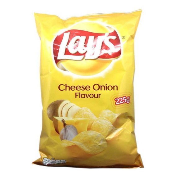 Lay’s Cheese Onion Flavour Chips / Patatas Fritas sabor Queso y Cebolla 200g Lay’s Cheese Onion Flavour Chips / Patatas Fritas sabor Queso y Cebolla 200g