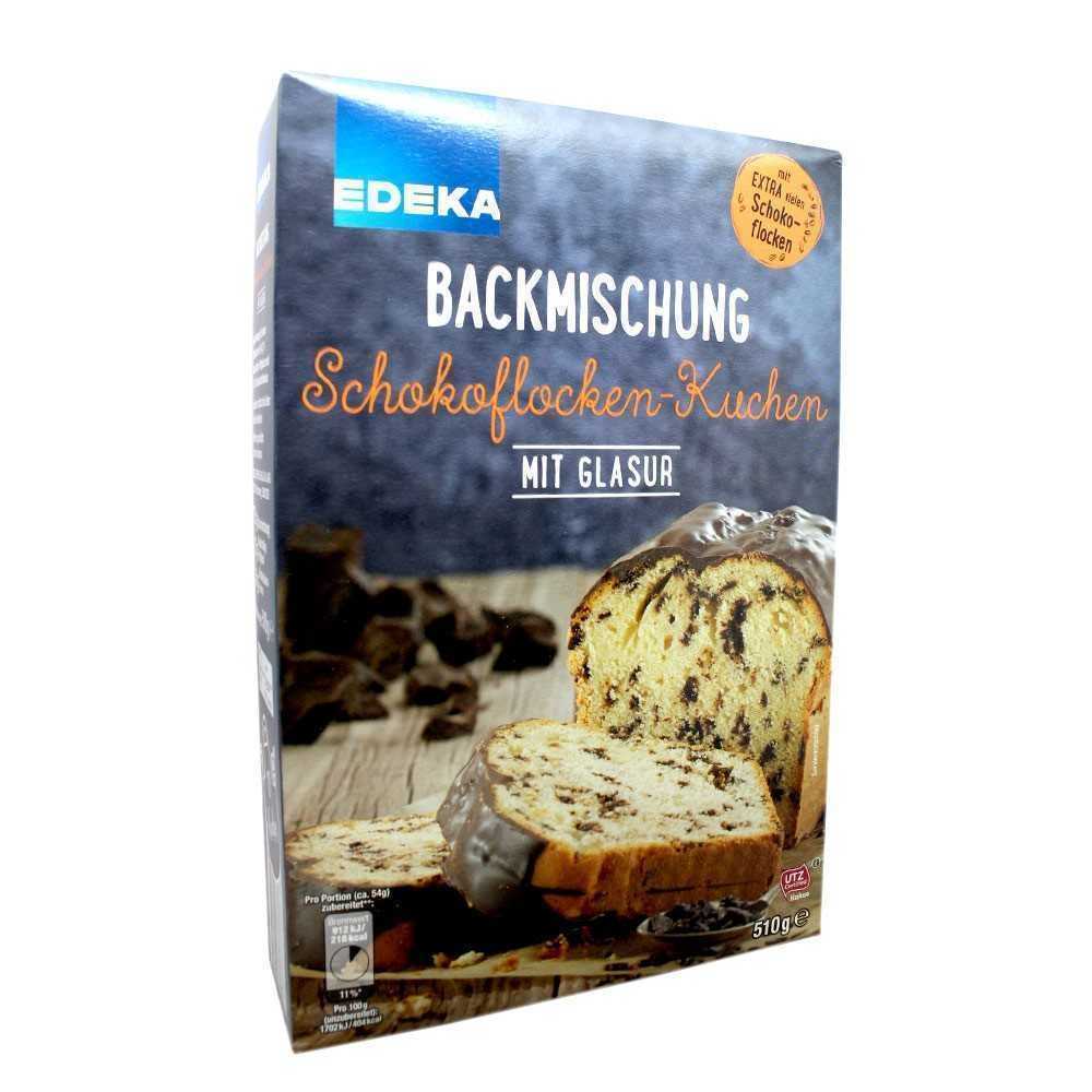 Edeka Backmischung Schokoflocken-Kuchen mit Glasur 510g/ Cake Mix