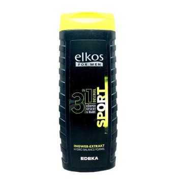 Elkos For Men Duschgel Sport 3 in 1 300ml/ Body & Hair Wash