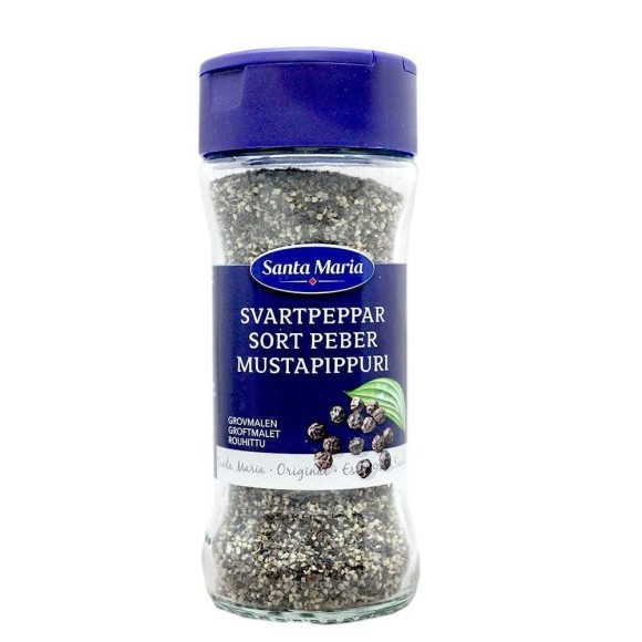 Santa Maria Svartpeppar Grovmalen 59g/ Coarse Black Pepper Santa Maria Svartpeppar Grovmalen 59g/ Coarse Black Pepper