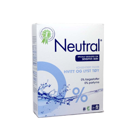 Neutral Konsentrert Pulver Hvitt Og Lyst Tøy / Laundry Powder 920gWithout Parabens Neutral Konsentrert Pulver Hvitt Og Lyst Tøy / Laundry Powder 920gWithout Parabens