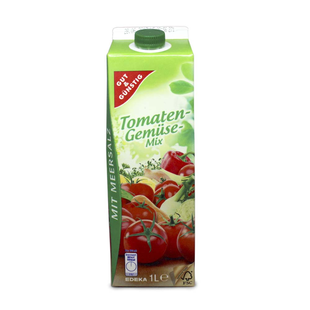 Gut&Günstig Tomaten-Gemüse Mix / Zumo de Tomate y Verduras 1L