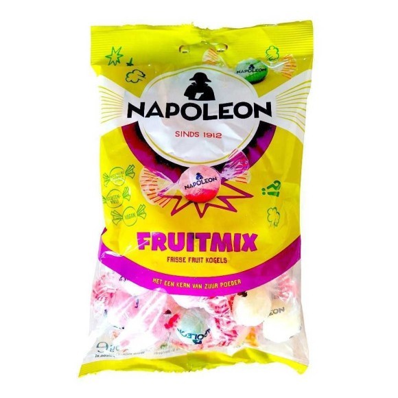 Napoleon Fruitmix Kogels 225g/ Caramelos Ácidos de Frutas Napoleon Fruitmix Kogels 225g/ Caramelos Ácidos de Frutas