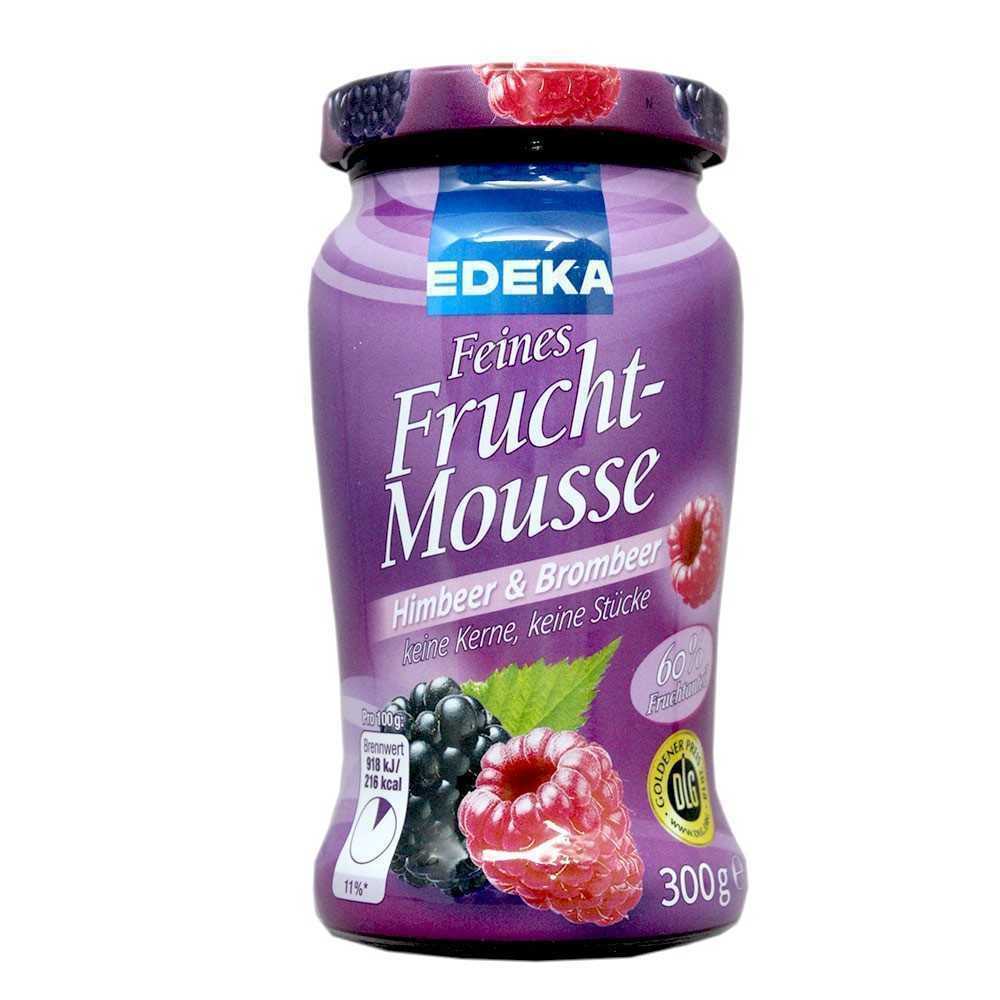 Edeka Feines Frucht-Mousse Himbeer&Brombeer / Mousse de Frambuesa y Mora 300g