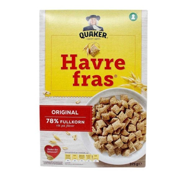 Quaker Havre Fras Original 375g/ Oat Cereal Quaker Havre Fras Original 375g/ Oat Cereal