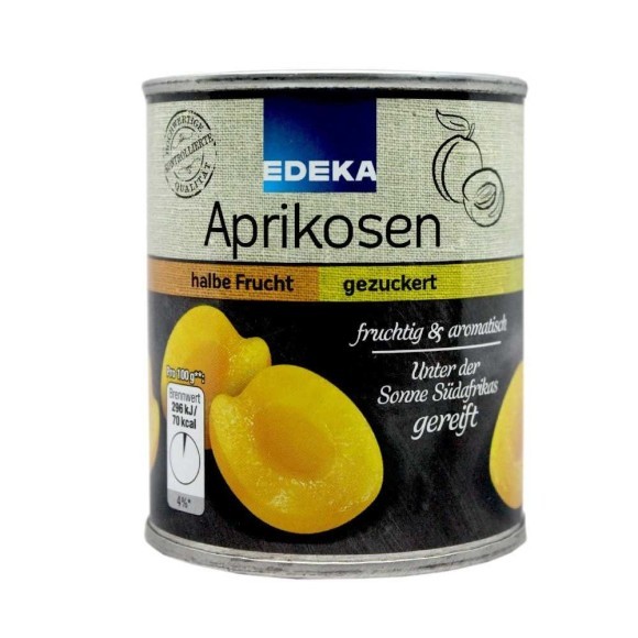Edeka Aprikosen Gezuckert / Albaricoques 236g Edeka Aprikosen Gezuckert / Albaricoques 236g