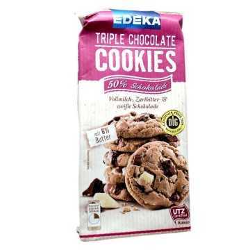 Edeka Triple Chocolate Cookies 200g