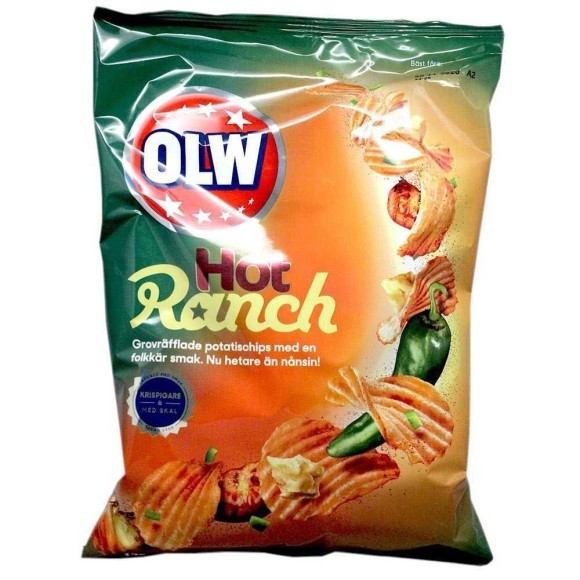 Olw Hot Ranch Chips 175g Olw Hot Ranch Chips 175g