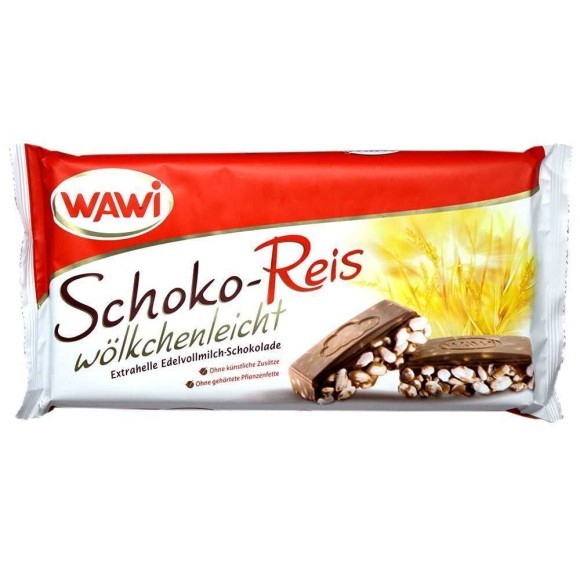 Wawi Schoko-Reis Wölkchenleicht / Chocolate con Leche con Arroz Inflado 200g Wawi Schoko-Reis Wölkchenleicht / Chocolate con Leche con Arroz Inflado 200g