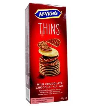 McVitie’s Thins Milk Chocolate / Galletas Finas con Chocolate con Leche 150g