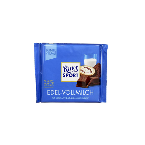 Ritter Sport Edel-Vollmilch / Milk Chocolate 100g Ritter Sport Edel-Vollmilch / Milk Chocolate 100g