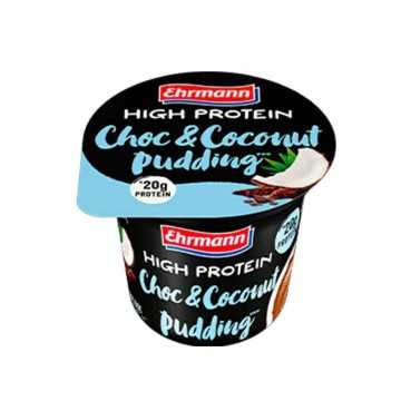 Ehrmann High Protein Choco&Coco Pudding 200g/ Pudin Proteínas Chocolate y Coco