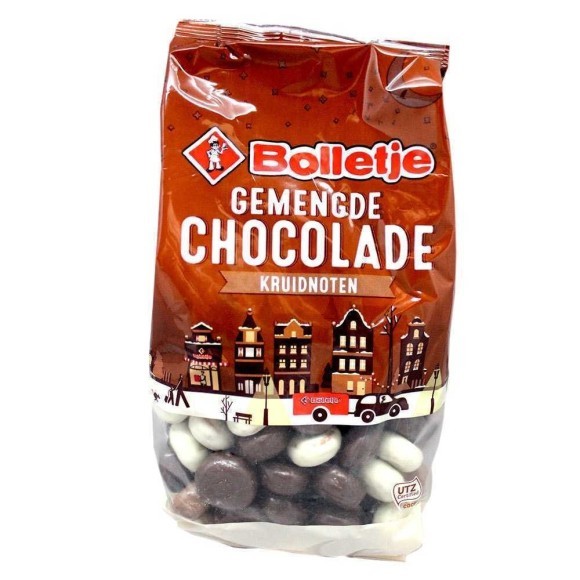 Bolletje Gemengde Chocolade Kruidnoten 250g/ Chocolate Covered Spiced Cookies Bolletje Gemengde Chocolade Kruidnoten 250g/ Chocolate Covered Spiced Cookies