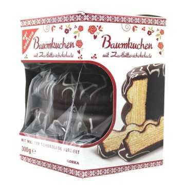 Gut&Günstig Baumkuchen mit Zartbitterschokolade / Bizcocho con Chocolate Negro 300g