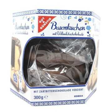 Gut&Günstig Baumkuchen mit Vollmilchschokolade 300g/ Bizcocho con Chocolate Leche