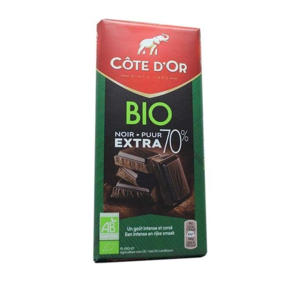 Côte D’Or Bio Extra Puur 70% 150g/ Bio Dark Chocolate Côte D’Or Bio Extra Puur 70% 150g/ Bio Dark Chocolate