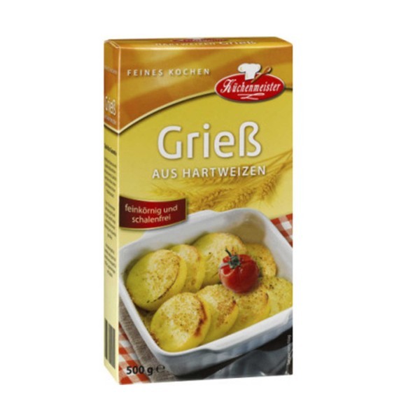 Küchenmeister Hartweizengrieß 500g/ Durum Wheat Semolina Küchenmeister Hartweizengrieß 500g/ Durum Wheat Semolina