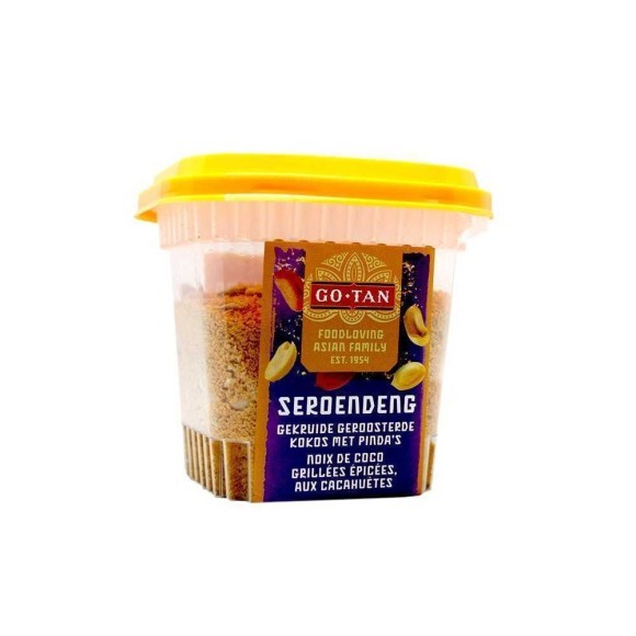 Go-Tan Seroendeng / Shredded Coconut with Spices and Peanuts 150g Go-Tan Seroendeng / Shredded Coconut with Spices and Peanuts 150g