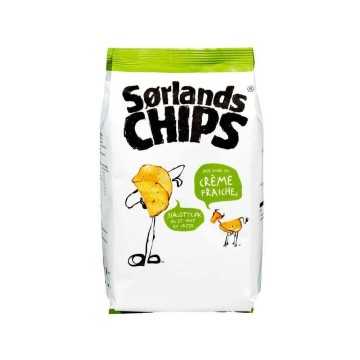 Sørlands Chips Creme Fraiche 195g/ Patatas sabor Creme Fraiche