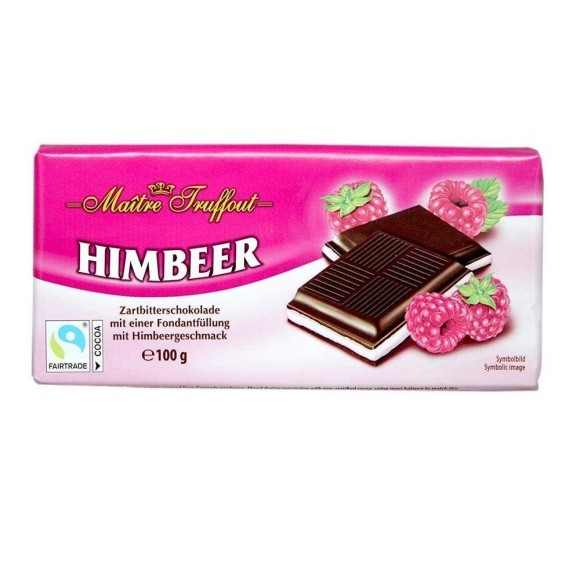 Maître Truffout Himbeer Zartbitterschokolade / Chocolate Negro Relleno Frambuesa 100g Maître Truffout Himbeer Zartbitterschokolade / Chocolate Negro Relleno Frambuesa 100g
