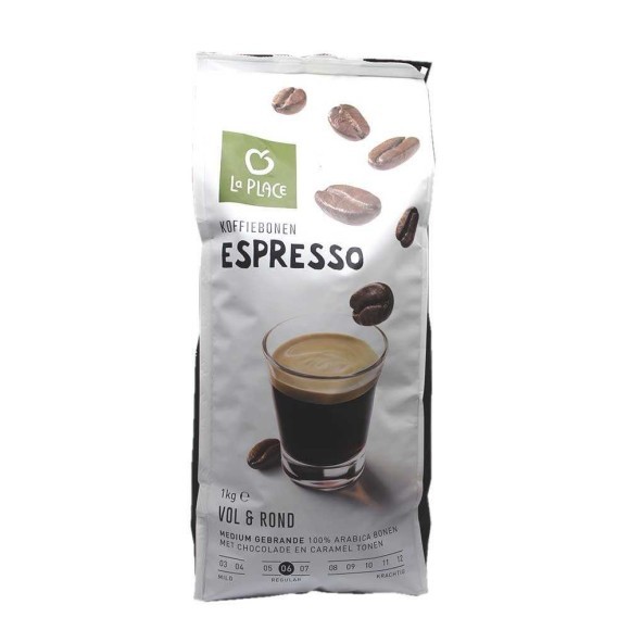 La Place Koffiebonen Espresso / Granos de Café Espresso 1Kg La Place Koffiebonen Espresso / Granos de Café Espresso 1Kg
