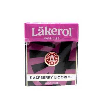 Läkerol Raspberry Licorice Sugarfree / Caramelos de Frambues ay Regaliz Sin Azúcar 25g