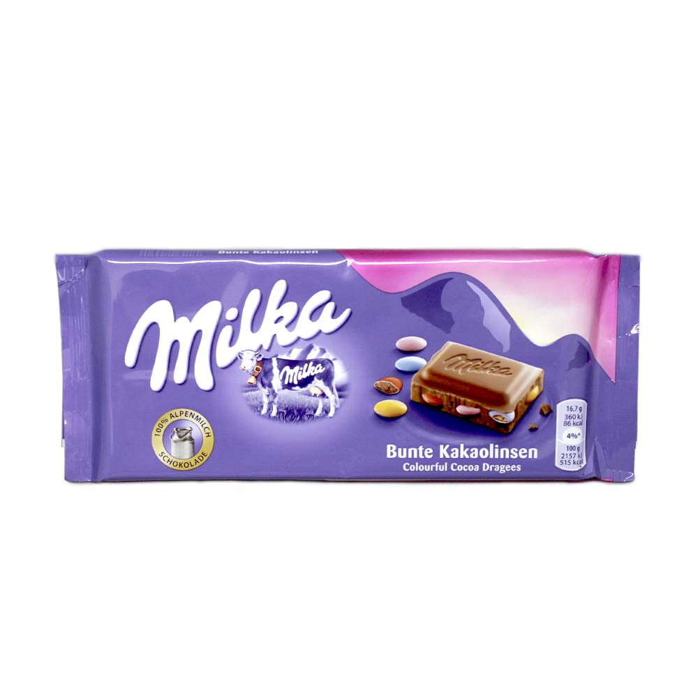 Milka Bunte Kakaolinsen / Chocolate con Grajeas de Colores 100g