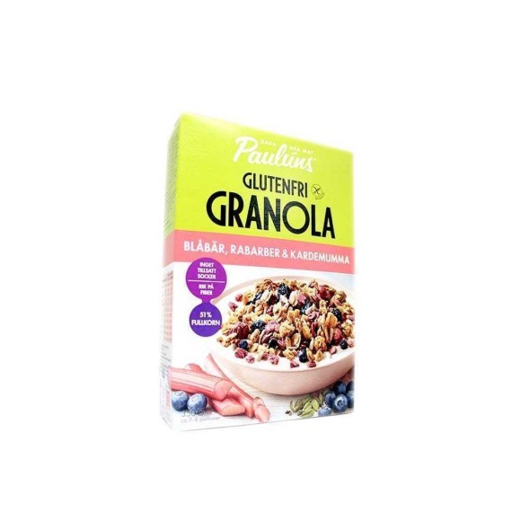 Pauluns Granola Kakao & Hallon 450g/ Granola Cocoa and Raspberries Pauluns Granola Kakao & Hallon 450g/ Granola Cocoa and Raspberries