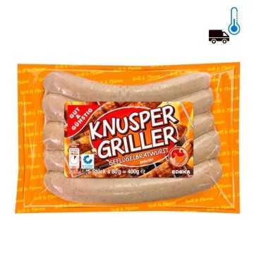 Gut&Günstig Knusper Griller Geflügelbratwürst  400g/ Chicken Sausages for Grill