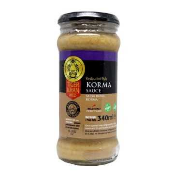 Tiger Khan Korma Sauce Mild Spicy / Salsa Korma Picante Suave 340ml