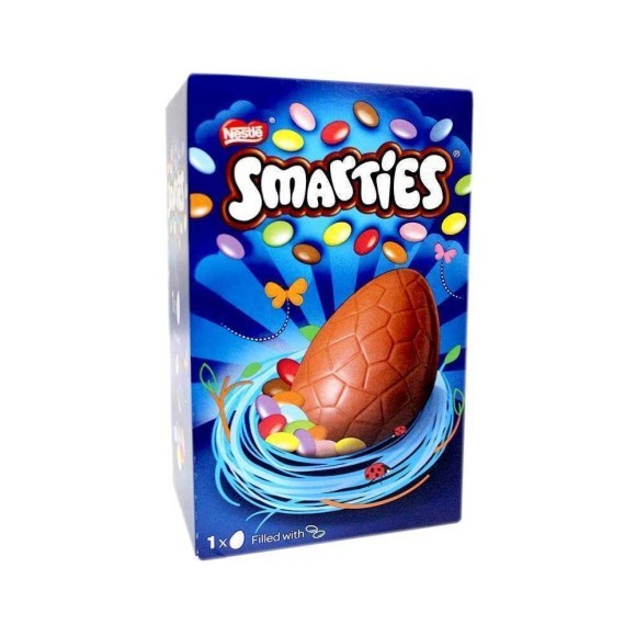 Nestlé Smarties Easter Egg / Huevo de Chocolate Relleno de Dulces 119g Nestlé Smarties Easter Egg / Huevo de Chocolate Relleno de Dulces 119g
