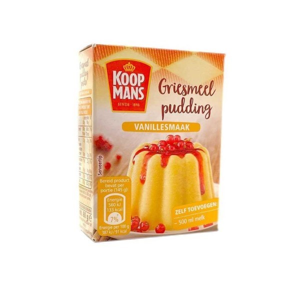 Koopmans Griesmeel Pudding Vanillesmaak 80g/ Vanilla Semolina Pudding Koopmans Griesmeel Pudding Vanillesmaak 80g/ Vanilla Semolina Pudding