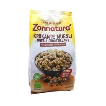 Zonnatura Krokante Muesli Bio Pure Chocolade / Bio Crunchy Chocolate Muesli 375g