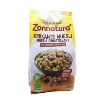 Zonnatura Krokante Muesli Bio Pure Chocolade / Bio Crunchy Chocolate Muesli 375g