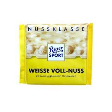 Ritter Sport Weisse Voll-Nuss / Chocolate Blanco con Avellanas Enteras 100g