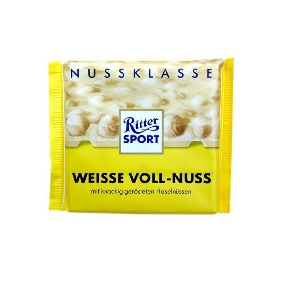 Ritter Sport Weisse Voll-Nuss / Chocolate Blanco con Avellanas Enteras 100g Ritter Sport Weisse Voll-Nuss / Chocolate Blanco con Avellanas Enteras 100g