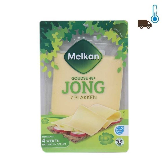 Melkan Goudse 48+ Jong Plakken / Gouda Joven 190g Melkan Goudse 48+ Jong Plakken / Gouda Joven 190g