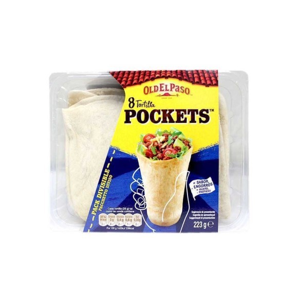 Old El Paso Tortilla Pockets / Tortillas de Trigo 223g Old El Paso Tortilla Pockets / Tortillas de Trigo 223g